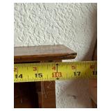 Carved Wood Wall Shelf with Floral Basket Motif - Rustic Vintage Decor