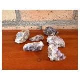 Amethyst Quartz Crystals - 6 rough Stones, Each 1.5-2.5 in