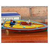 Schylling Dragon Fly Tin Speedboat - Collector Series Tin Toy Boat