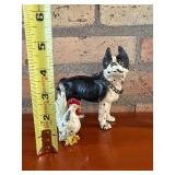 Bulldog & Rooster Die-Cast Metal Figurines - Display Pair