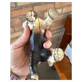 Bulldog & Rooster Die-Cast Metal Figurines - Display Pair