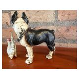 Bulldog & Rooster Die-Cast Metal Figurines - Display Pair