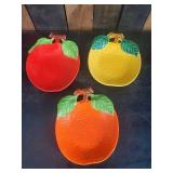 Fantastic vintage Orange, Lemon, And Apple Dishes - High Quality