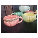Colorful Veggie Coffee Cups 8 Total