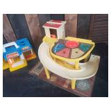 Vintage Fisher Price Parking Ramp and Little Market