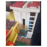 Vintage Fisher Price Parking Ramp and Little Market