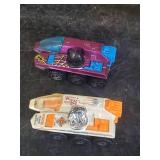 2 1988 Hot Wheels Blue Web Spinner and White Space Administration