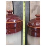 7 Various beautiful Mid Modern Stoneware Kitchen Canisters Pitchers and more