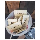 Mixed lot of household items New Grill Grates Shower Heads, and Antique Meat Grinder