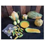Adorable Corn Theme Kitchen Decor Salt and Pepper Shakers Corn on the Cob handles and more for use or display