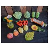 Mixed Lot of beautiful kitchen Decor Salt and pepper shakers, Covered dishes and more