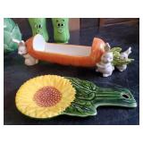 Mixed Lot of beautiful kitchen Decor Salt and pepper shakers, Covered dishes and more