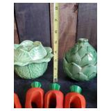 Mixed Lot of beautiful kitchen Decor Salt and pepper shakers, Covered dishes and more