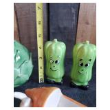 Mixed Lot of beautiful kitchen Decor Salt and pepper shakers, Covered dishes and more