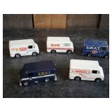 5 Vintage Hot Wheels 1976 Swat Van and Wonder Bread Van and 3 1986 Vans