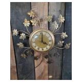 Vintage Mid Modern United Clock Corp Wall Clock Working WoW