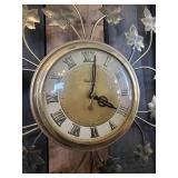 Vintage Mid Modern United Clock Corp Wall Clock Working WoW