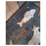 25 + Rustic metal cutouts of various design Great for Crafts or accents