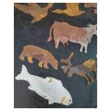 25 + Rustic metal cutouts of various design Great for Crafts or accents