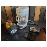 Mr Coffee Coffee Maker and 2 working Flashlights