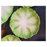 Stunning Mid Modern Otagiri Hand Crafted Japan Made Lettuce Plates and Platter
