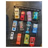 Toy Car Carrying Case with 24 Vintage Cars
