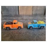2 1974 Ford Pickup w/ Motorcycles Hot Wheels