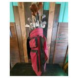 Golf Bag, Lots of Clubs, and Golf Balls