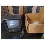 Working vintage Emerson VCR TV - Perfect for the shop or Camper!!