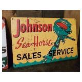 3 cool metal Fishing and Boat Signs - Mercury, Johnson, and More!!