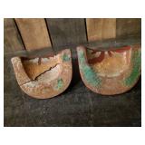 Set of heavy metal Art Deco Peacock Book Ends