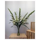 36" Tall Gladiolus Silk Flower Arrangement in 10" Clear Vase