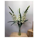 36" Tall Gladiolus Silk Flower Arrangement in 10" Clear Vase