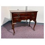 Vintage Hammary Queen Anne Style Mahogany Lowboy Table w/ 4 Drawers Minimal Wear 35"W x 18"D x 30"H