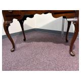 Vintage Hammary Queen Anne Style Mahogany Lowboy Table w/ 4 Drawers Minimal Wear 35"W x 18"D x 30"H