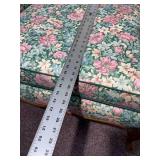 Mid-Century Modern Walnut Chippendale Style Lounge Armchair with Curved Backrest and English Cotton Floral Fabric, 1960