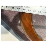 Vintage 60s Walnut Arm Chair, Harvest Gold Vinyl Upholstery - Beautiful condition 33"H x 24"W