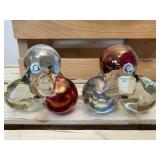 Westmoreland Three Ball 11" Salad Bowl and Pair of Matching Candle Stick