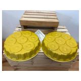 2 Pineapple Upside Down Pans and Cotillion Serving Platter by Sango