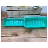 Tupperware Lot - Including Green Celery Keeper, Cheese Keeper, Golden Rod Square Bowl , Wonderlier Bowls with Lids and More