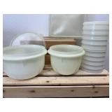 Tupperware Lot - Including Green Celery Keeper, Cheese Keeper, Golden Rod Square Bowl , Wonderlier Bowls with Lids and More