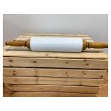 Vintage Imperial Milk Glass Rolling Pin - Great Condition