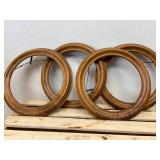 (4) 9" Wood Frames for Hanging 9" Decorative Plates