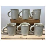 (6) Piece Mid-Century Enesco Puppy in Santa Hat Mug Set