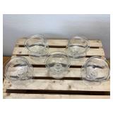 Lot of 5 (10 pc) Mid-Century Cambridge Seafood Cocktail Glass and Liner