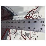 Vintage Wrought Iron Spiral 4 Pedal Step Staircase Plant Stand with Top Round Plant Planter 39"H x 27"W  Steps 12" x 6"