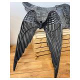 2 Large Metal Angel Wings to Hang on Wall