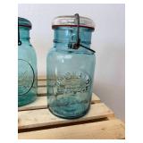 4 Bail Wire Close Glass Top Canning Jars