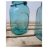 4 Bail Wire Close Glass Top Canning Jars
