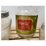 Now Peanut Butter Large Jar with Lid, Smaller Now PB No Lid and 1 Gallon Coca-Cola Syrup Jug w/ Original Label
